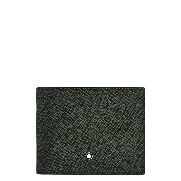 Montblanc-Geldbörse mit 6 Fächern, modisches Tweed-Khaki, 220385