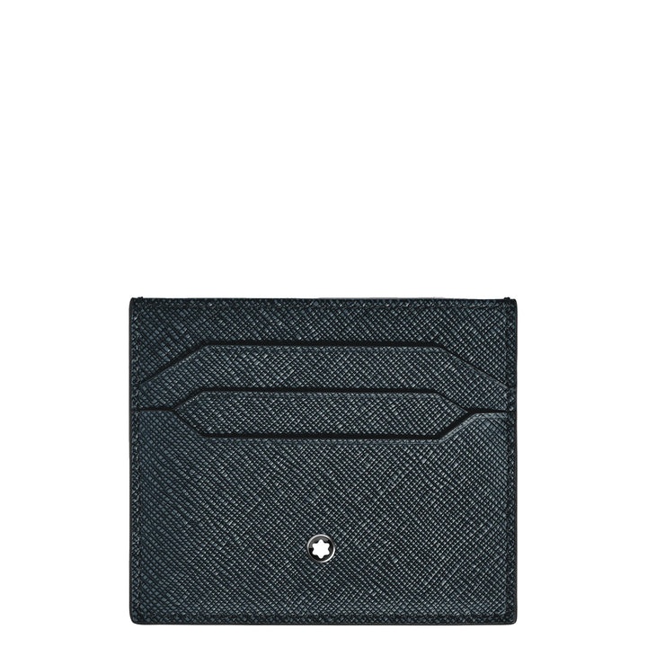Montblanc card holder 6 compartments Sartorial blue tweed 220389
