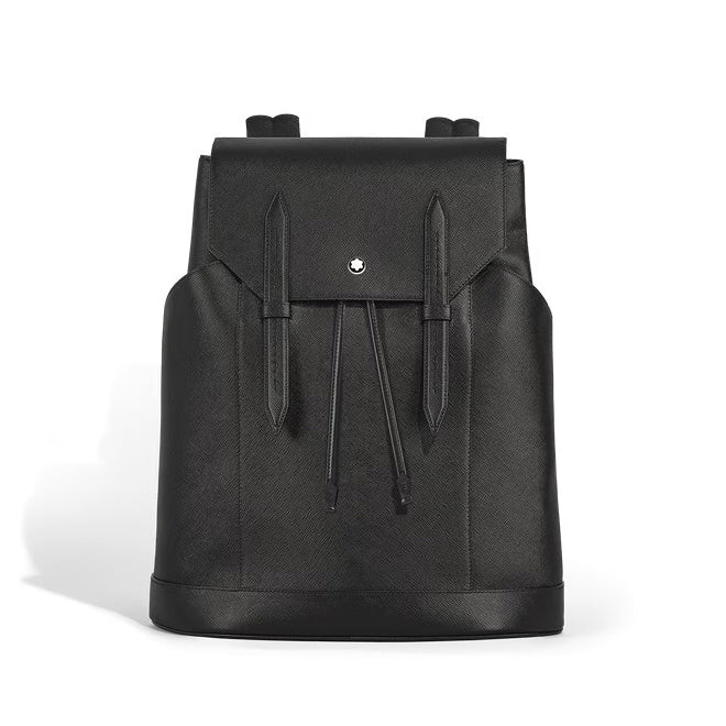 Sac à dos Montblanc moyen Sartorial en cuir noir 220421