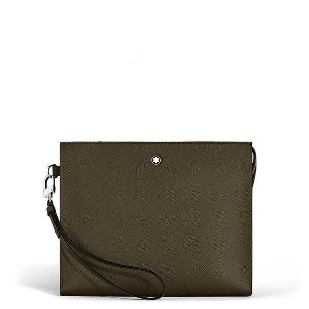 Montblanc pochette pelle Sartorial Kaki 221566