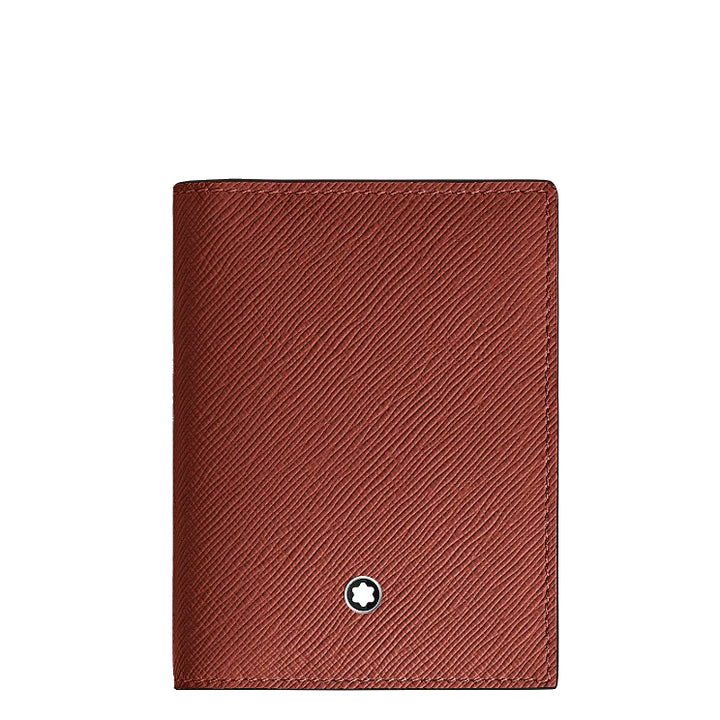 Porte-cartes Montblanc 4 poches Sartorial cuir chêne rouge 223045