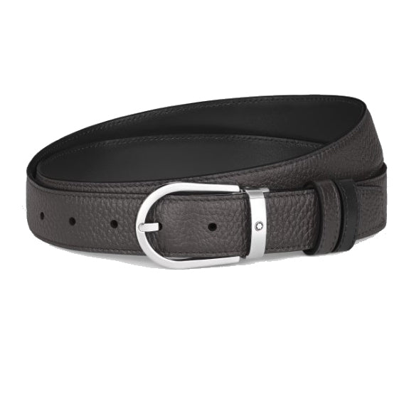 Montblanc cintura reversibile Meisterstück 30 mm ferro forgiato nero 223369