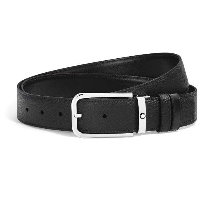 Montblanc cintura reversibile 35 mm pelle Sartorial fibbia rettangolare 223411