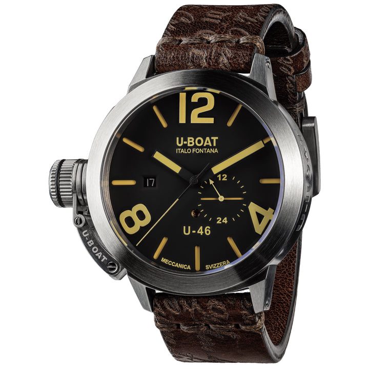 U-BOAT Classic watch U-46 46mm black automatic steel 4646