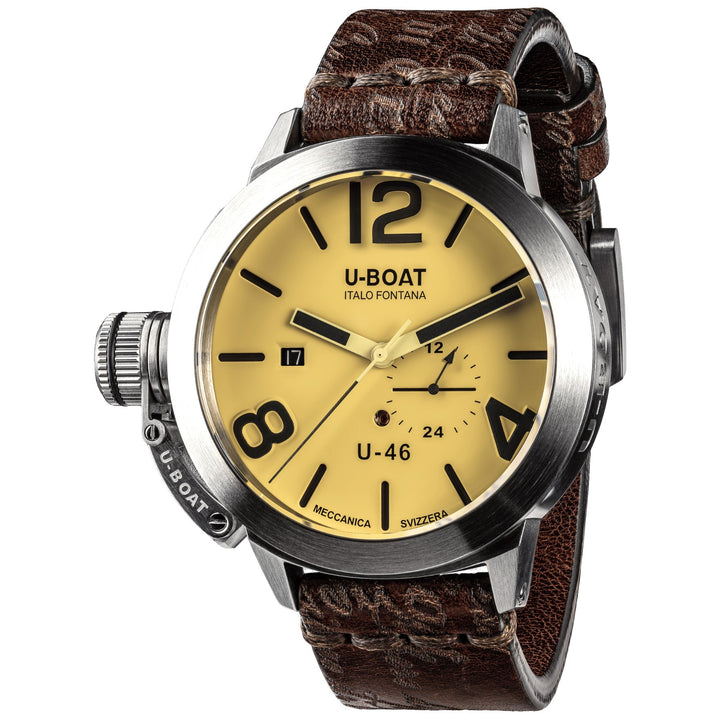 U-BOAT Classic Uhr U-46 46mm beige Automatikstahl 4647