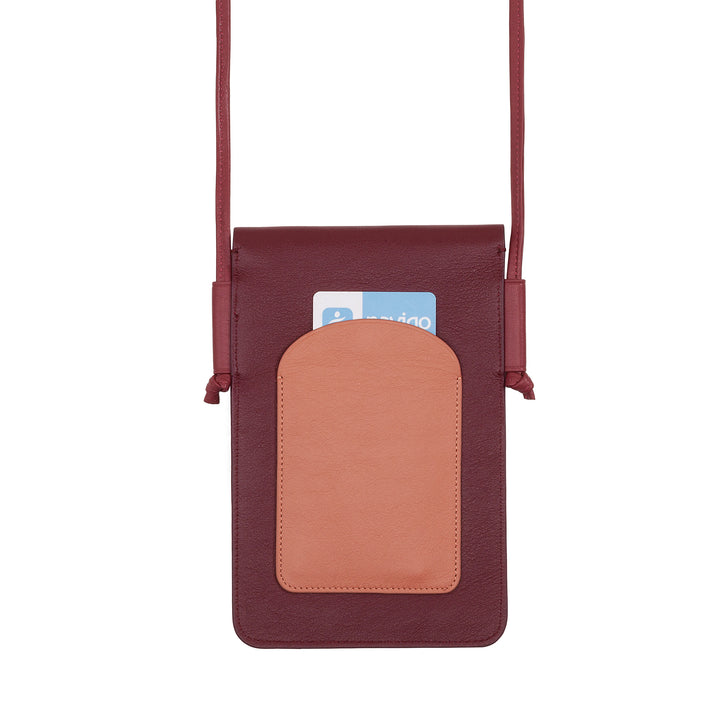 Casse de casse Dudu Coll Coll Leather Coure, support de smartphone jusqu'à 6,7 pouces avec bouton, bandoulière réglable, conception mince