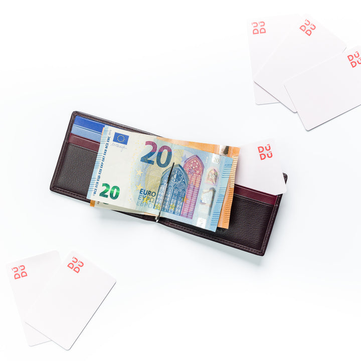 Portefeuille DDU pour Homme avec pince à billets, Petit Portefeuille Compact et Mince avec Protection RFID, Porte Carte de Crédit et Zip Arrière