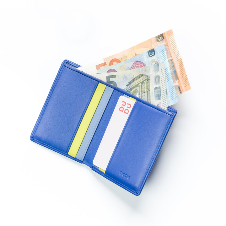 DUDU Men's Leather Wallet, Slim Men's Wallet with Credit Card Holder, Cash Banknote Holder, Small and Compact, with RFID Protection