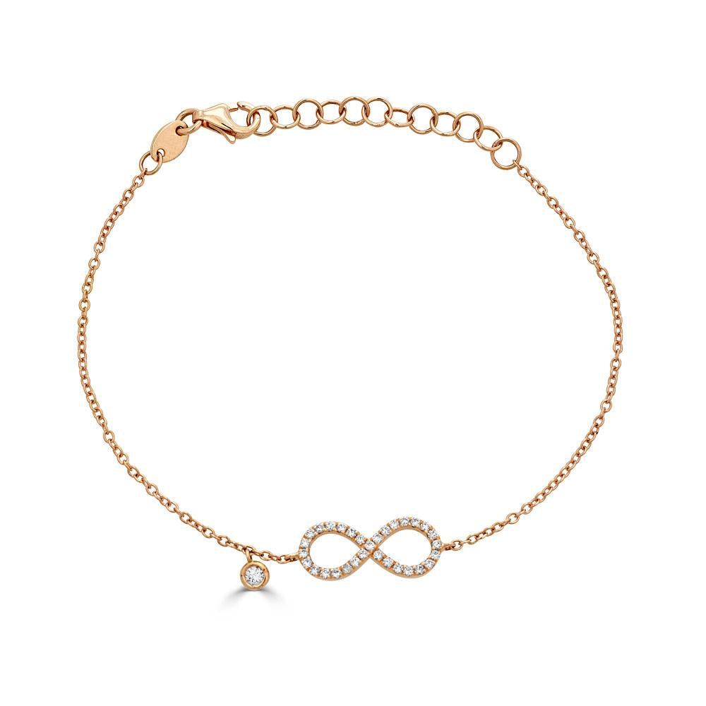 Zydo Infinity-Armband mit großen Diamanten Roségold 54918