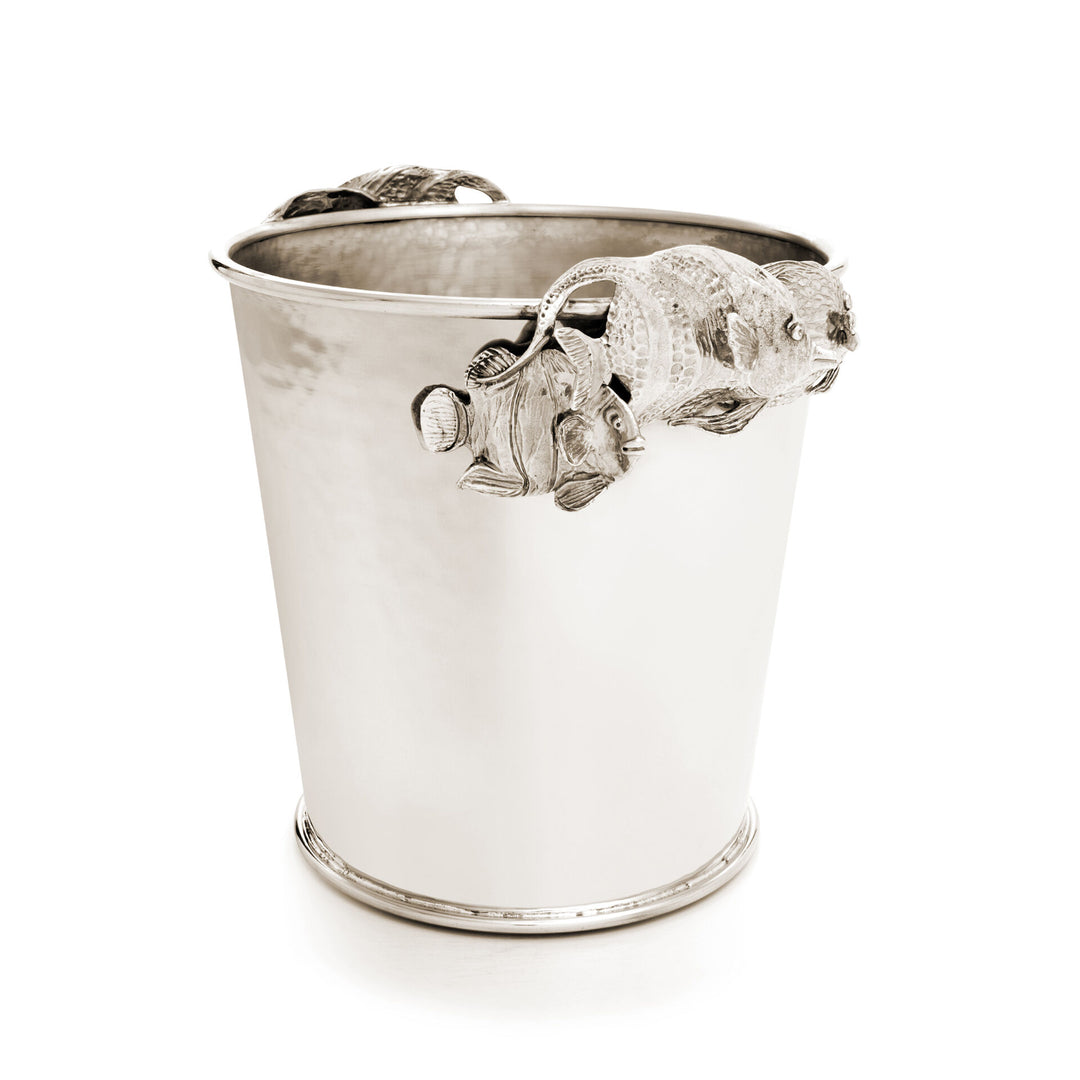 Giovanni Raspini Secchio Champagne Pesci Tropicali - Secchio champagne in bronzobianco - B0084