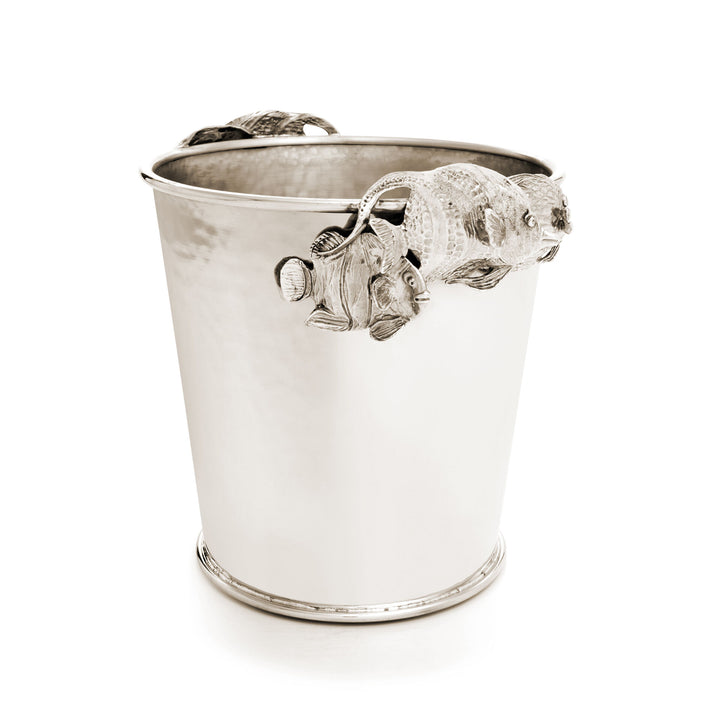 Giovanni Raspini Secchio Champagne Pesci Tropicali - Secchio champagne in bronzobianco - B0084