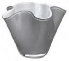 Onlylux vaso cachepot Wave mini H 13cm opale grey OL01741