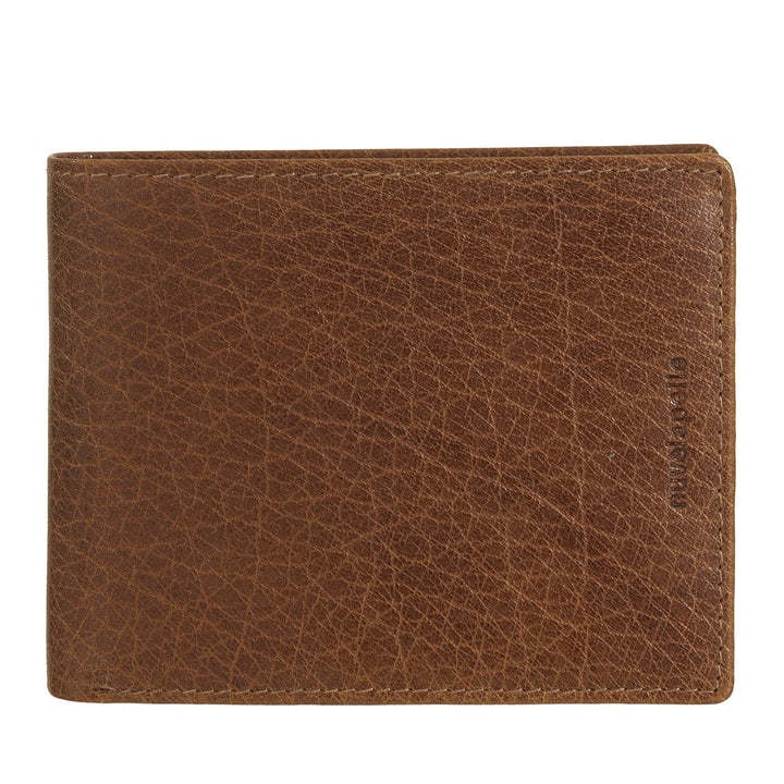 Portefeuille Nuvola Pelle pour homme en cuir de buffle avec porte-monnaie, porte-cartes et rabat intérieur
