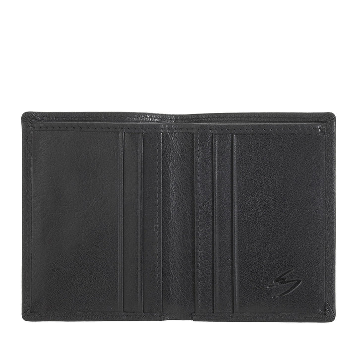 Nuvola Pelle Petit portefeuille pour homme en cuir de buffle, porte-cartes compact, porte-billets, portefeuille de poche mince à deux volets