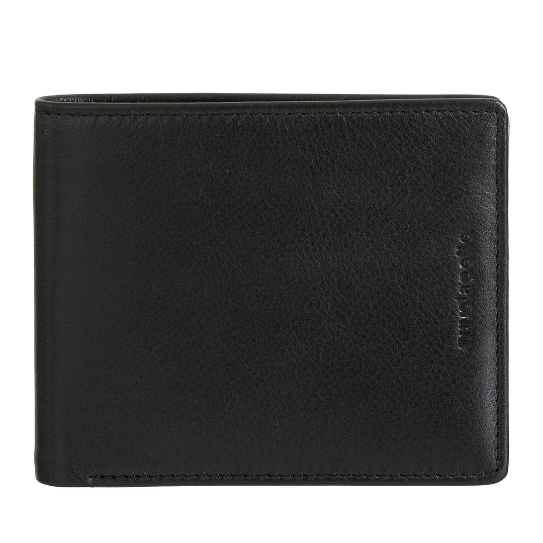 Nuvola Pelle Portafoglio Uomo Piccolo in Pelle - Portafogli Tascabile, Sottile, Slim con 6 Slot Porta Carte Tessere e Banconote