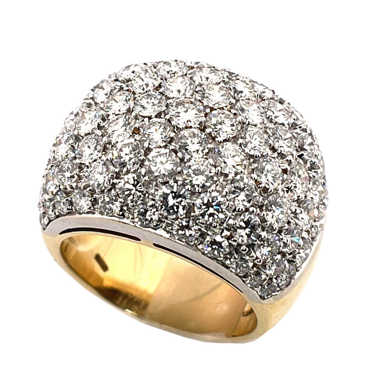 Capodaglia pavè goldener Ring 18kt Diamanten 0001AG