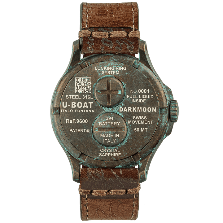 U-BOAT orologio Darkmoon Unico 44mm quarzo acciaio finitura PVD bronzo 9600/A