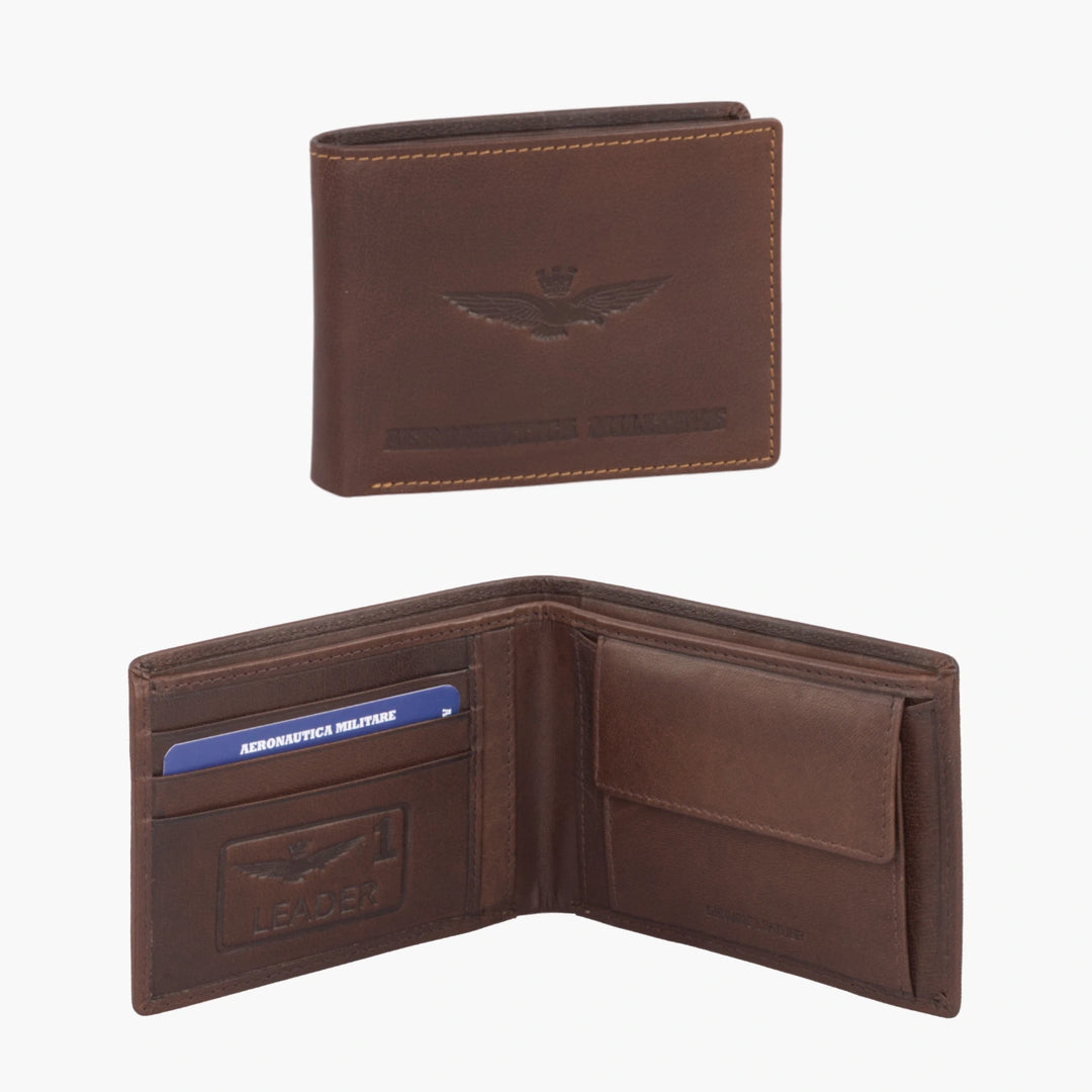 Air Force Military Wallet Cuir avec Spicci Porta New Eagle AM241-MO LIGNE