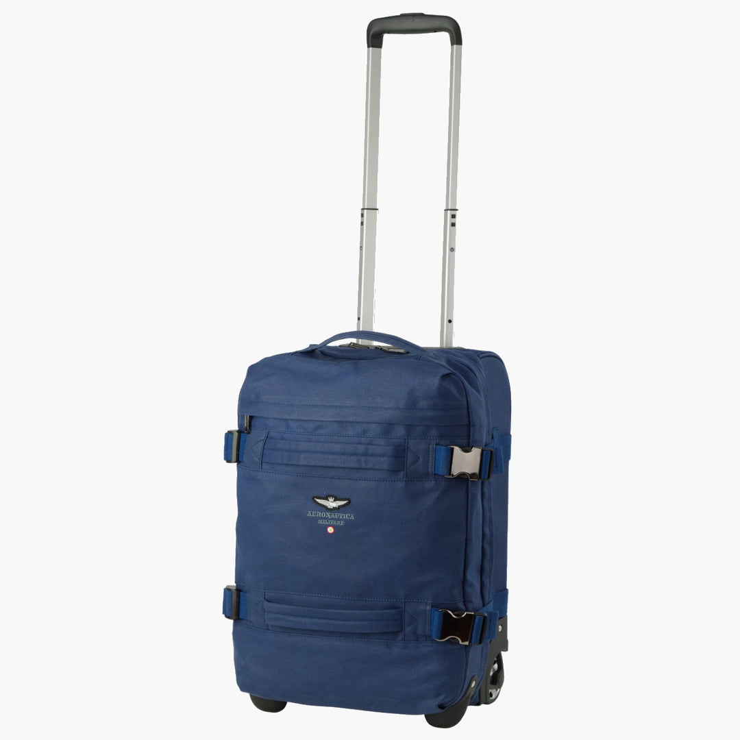 Aeronautica Militare Trolley misura cabina in canvas linea New City AM546-BL