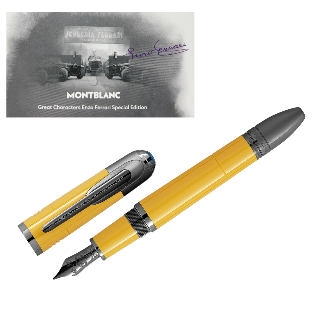 Montblanc Fountain Große Charaktere Enzo Ferrari Special Edition Yellow Modena 13061