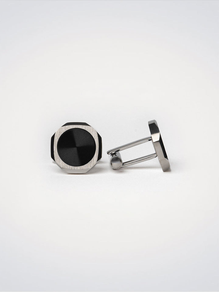 D1 Milano Octagonal Cufflinks Black D1-JWCLSU01