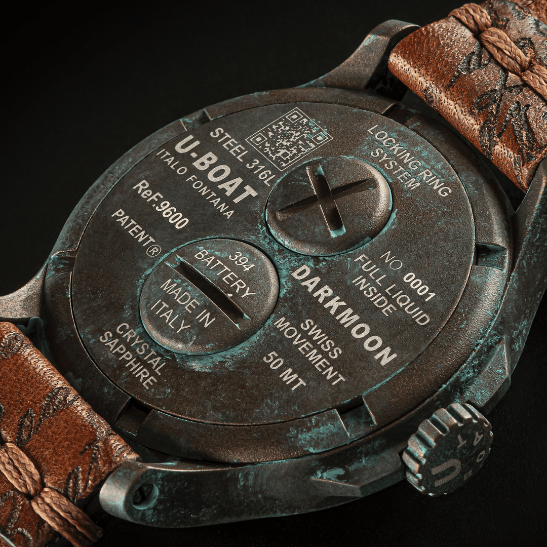 U-BOAT orologio Darkmoon Unico 44mm quarzo acciaio finitura PVD bronzo 9600/A