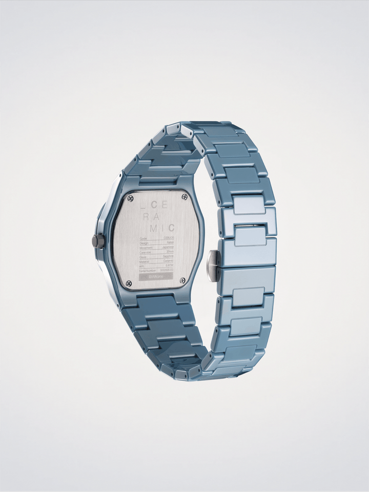 D1 Milano Pure Blue Ceramic 37 mm D1-CEBU05