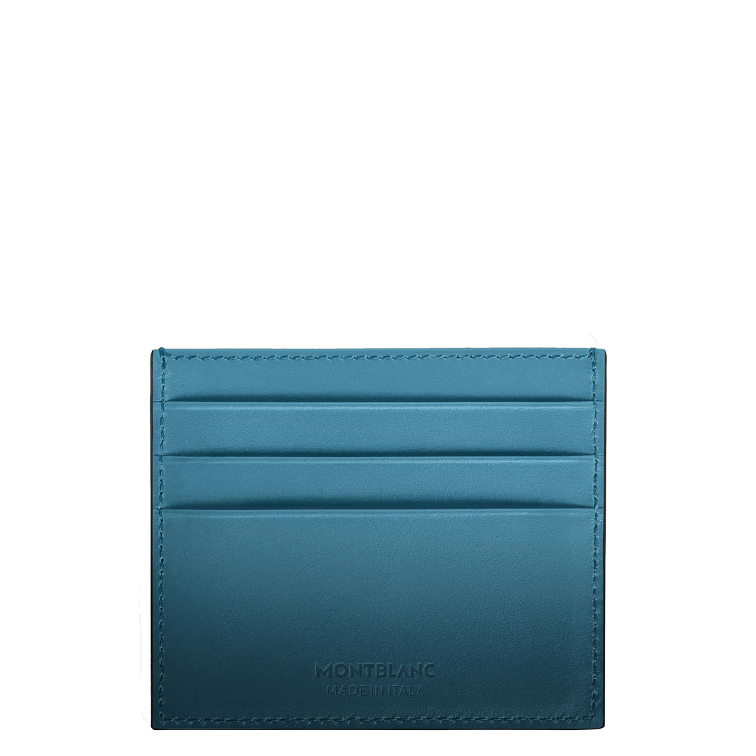 Montblanc card holder 6 compartments Meisterstück Gradient smoky blue 199268
