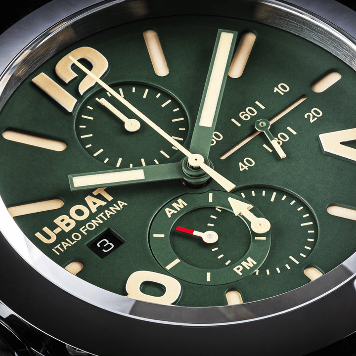 U-BOAT orologio Classico 45 Tungsteno Cas Green 45mm verde automatico acciaio 9581