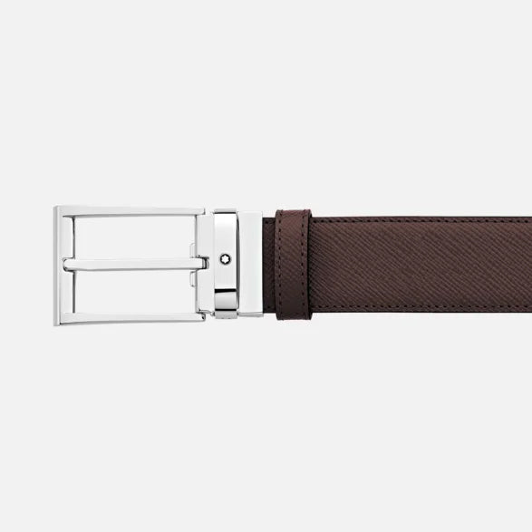 Ceinture réversible Montblanc en cuir noir / marron 35 mm 118436