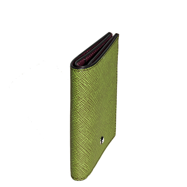 Montblanc mini portefeuille 4 compartiments Sartorial multi citron vert/cassis 199355