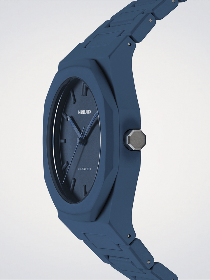 D1 Milano Navy Blue Polycarbon 40,5 mm D1-PCBJ21