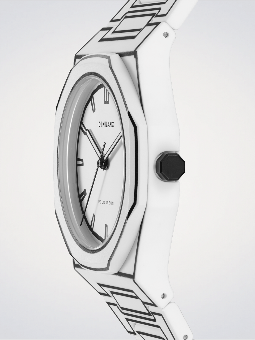 D1 Milano White Sketch Polycarbon 40.5mm D1-PCBJ34