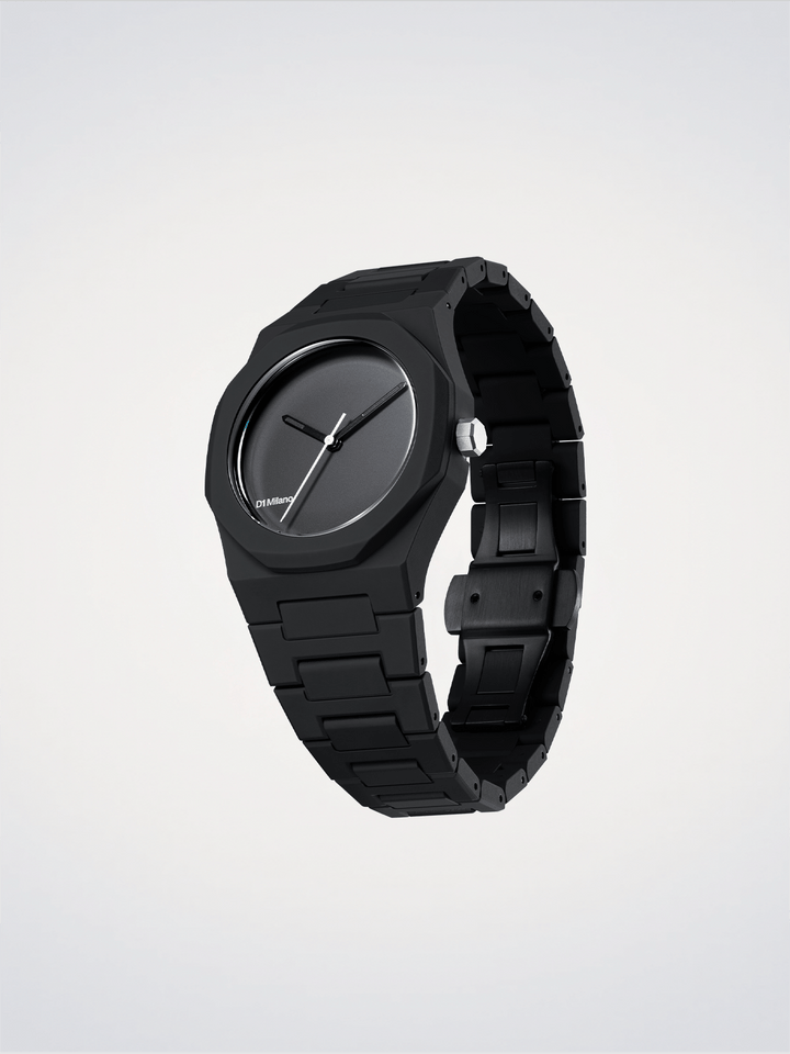 D1 Milano Black_01 Polycarbonat-Uhr 37 mm D1-PCBU07