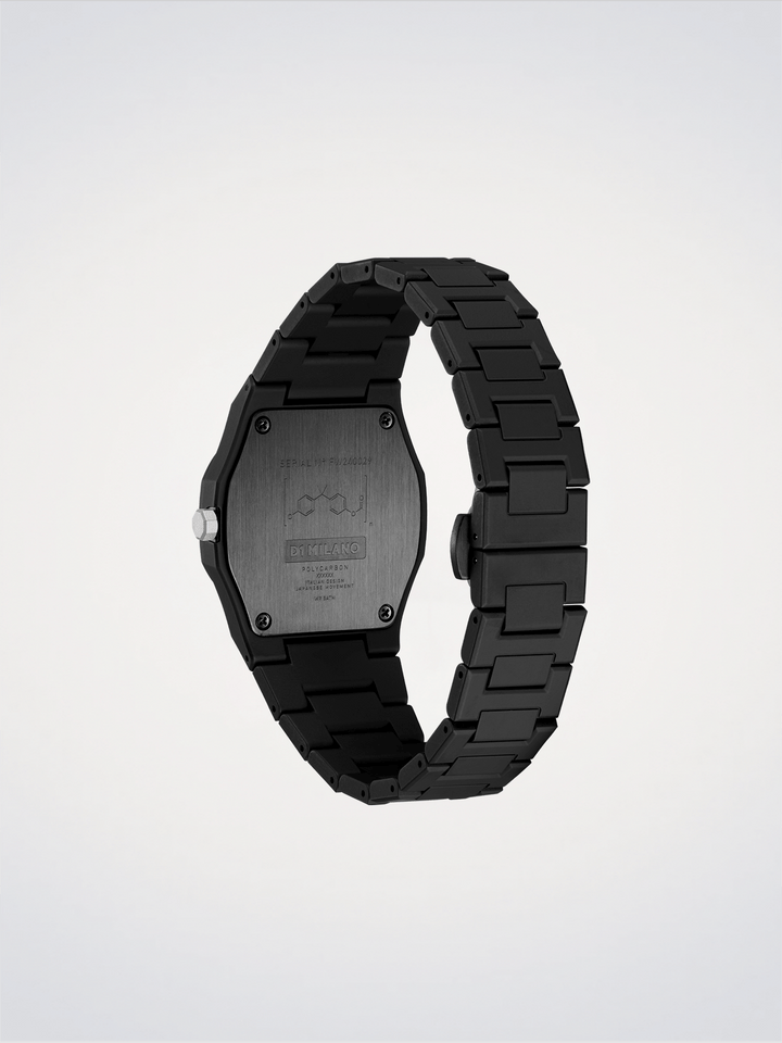 D1 Milano Black_01 Polycarbonat-Uhr 37 mm D1-PCBU07