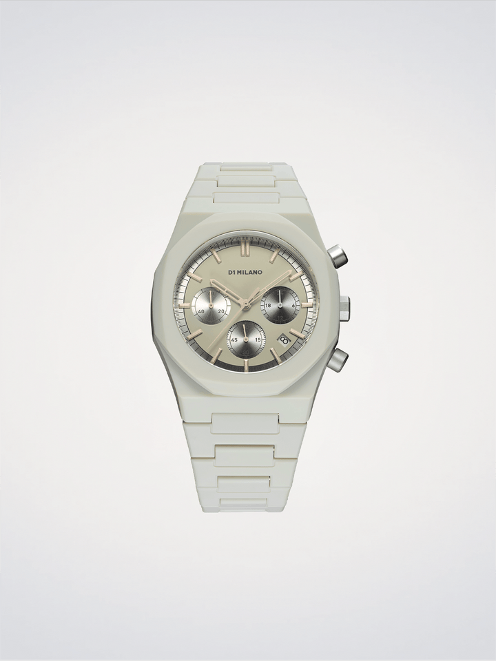 D1 Milano Fossil Gray Polychrono 40.5mm D1-PHBJ08