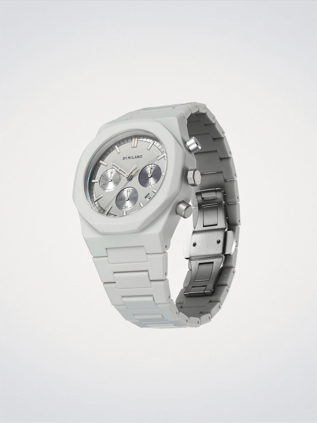 D1 Milano Fossil Gray Polychrono 40.5mm D1-PHBJ08