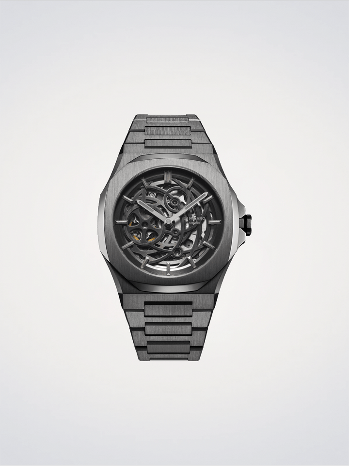 D1 Milano Gun Metal Skeleton 41,5 mm D1-SKBJ11