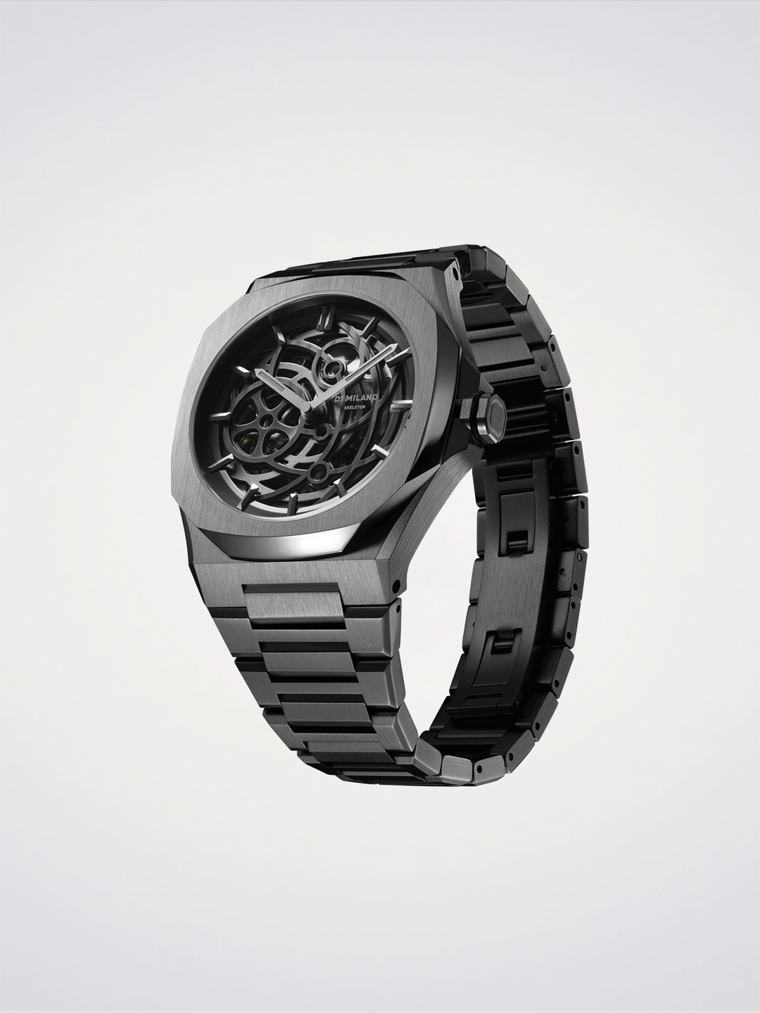 D1 Milano Gun Metal Skeleton 41,5 mm D1-SKBJ11