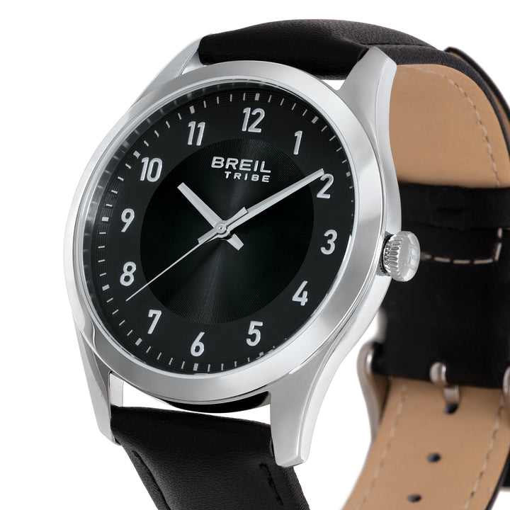 Breil Refine watch 39mm black quartz steel EW0791
