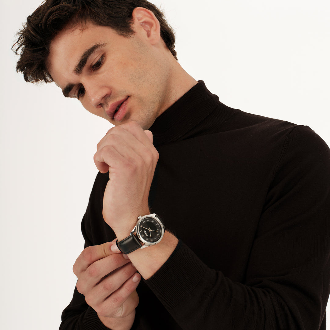 Breil Refine watch 39mm black quartz steel EW0791