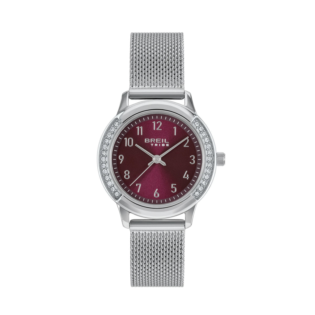Breil Eye To Eye Uhr, 30 mm, burgunderroter Quarzstahl EW0804