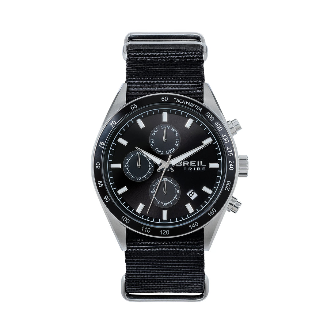 Breil Echo Chrono Uhr 42 mm schwarzer Quarzstahl EW0815