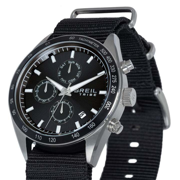 Breil Echo Chrono Uhr 42 mm schwarzer Quarzstahl EW0815