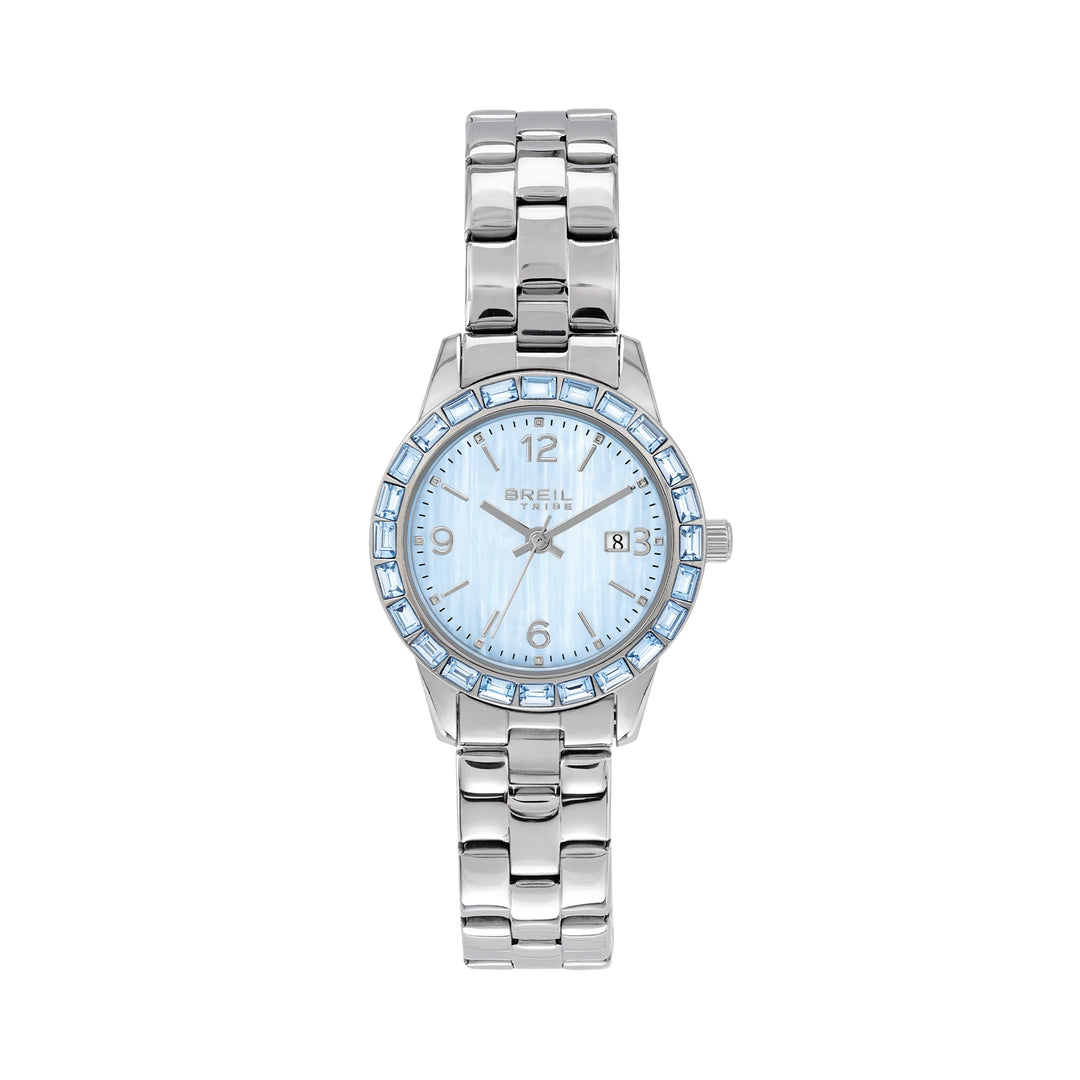 Breil Uhr Glow And Go 30 mm perlmuttblauer Quarzstahl EW0823