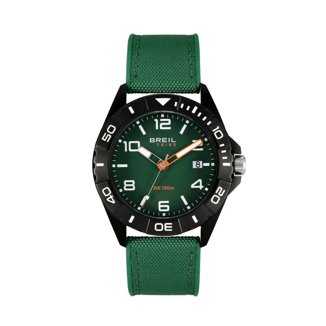 Breil orologio Black Horizon 42mm verdo quarzo acciaio finitura PVD nero EW0836