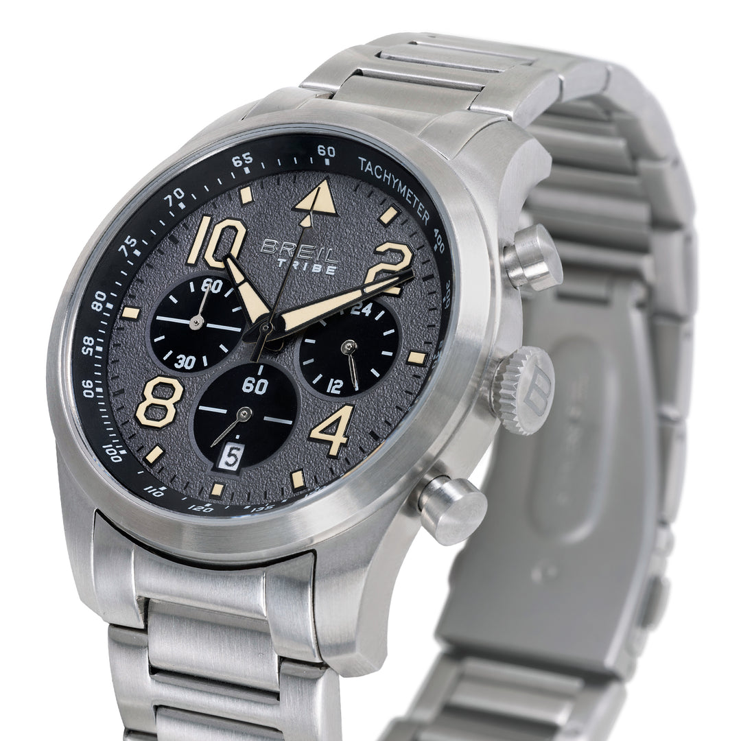 Montre Breil Recon Chrono 42mm acier quartz gris EW0839