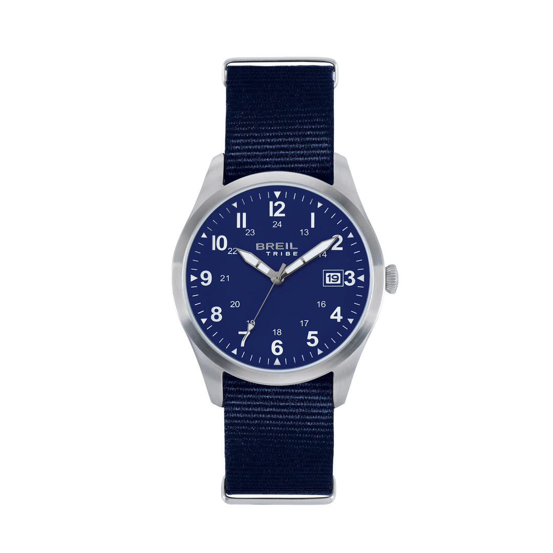 Breil watch Recon 39mm blue quartz steel EW0842