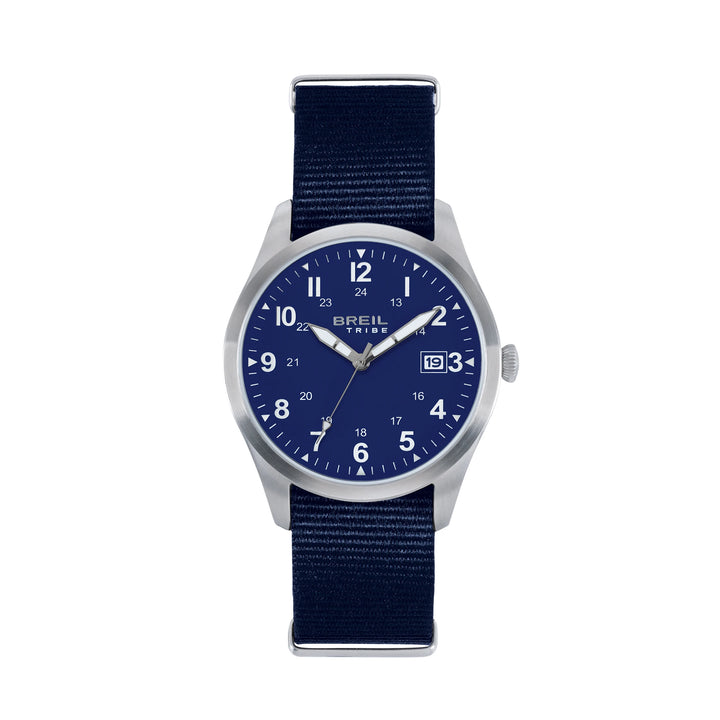 Breil watch Recon 39mm blue quartz steel EW0842