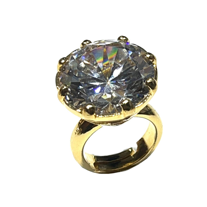 Federica Rossi Bague cocktail bronze finition PVD cristal or 18 carats FR.AN.02